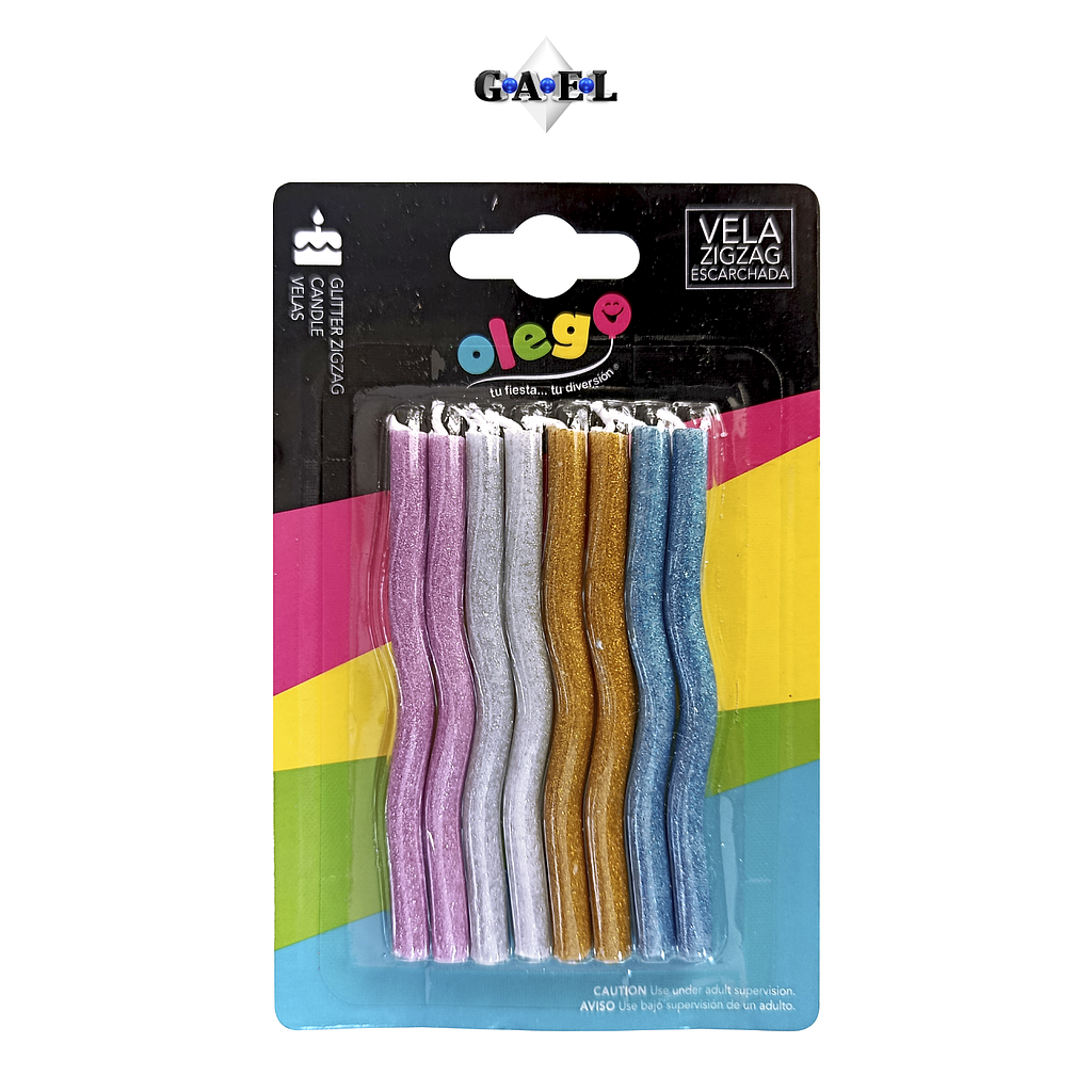 velas zig Zag x 8 Und
