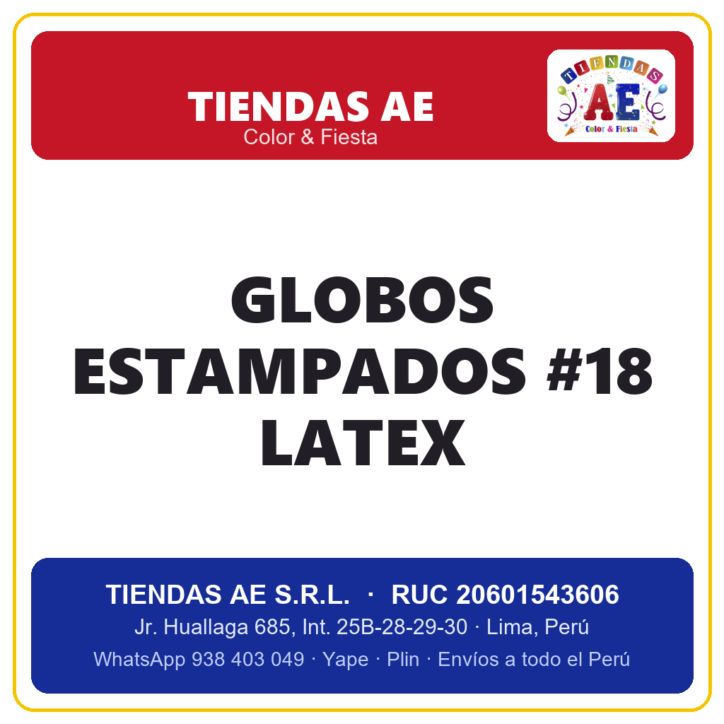 Globos Estampados #18 Latex