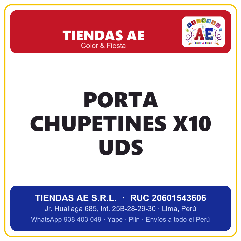 Porta Chupetines x10 Uds