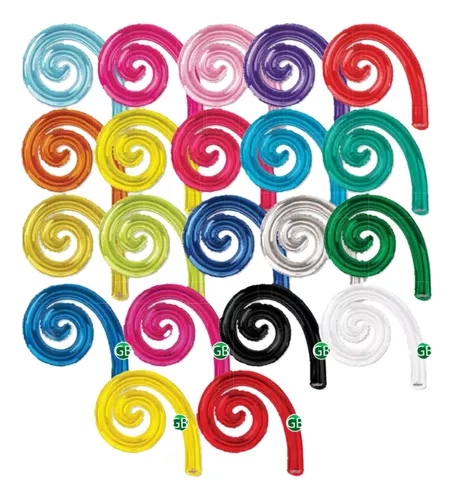 Globo Metalico Curly #10 x 50 Unds