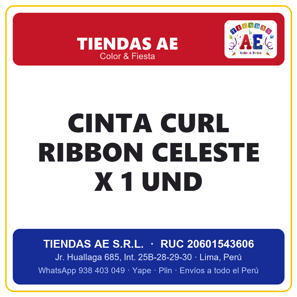 CINTA CURL RIBBON CELESTE X 1 und  (copia)
