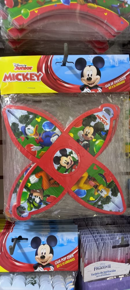 CAJA PARA CHOCOLATE SET X 25 UND MICKEY