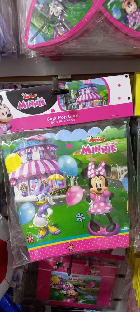 CAJA PARA POPCORN SET X 10 UND MINNIE