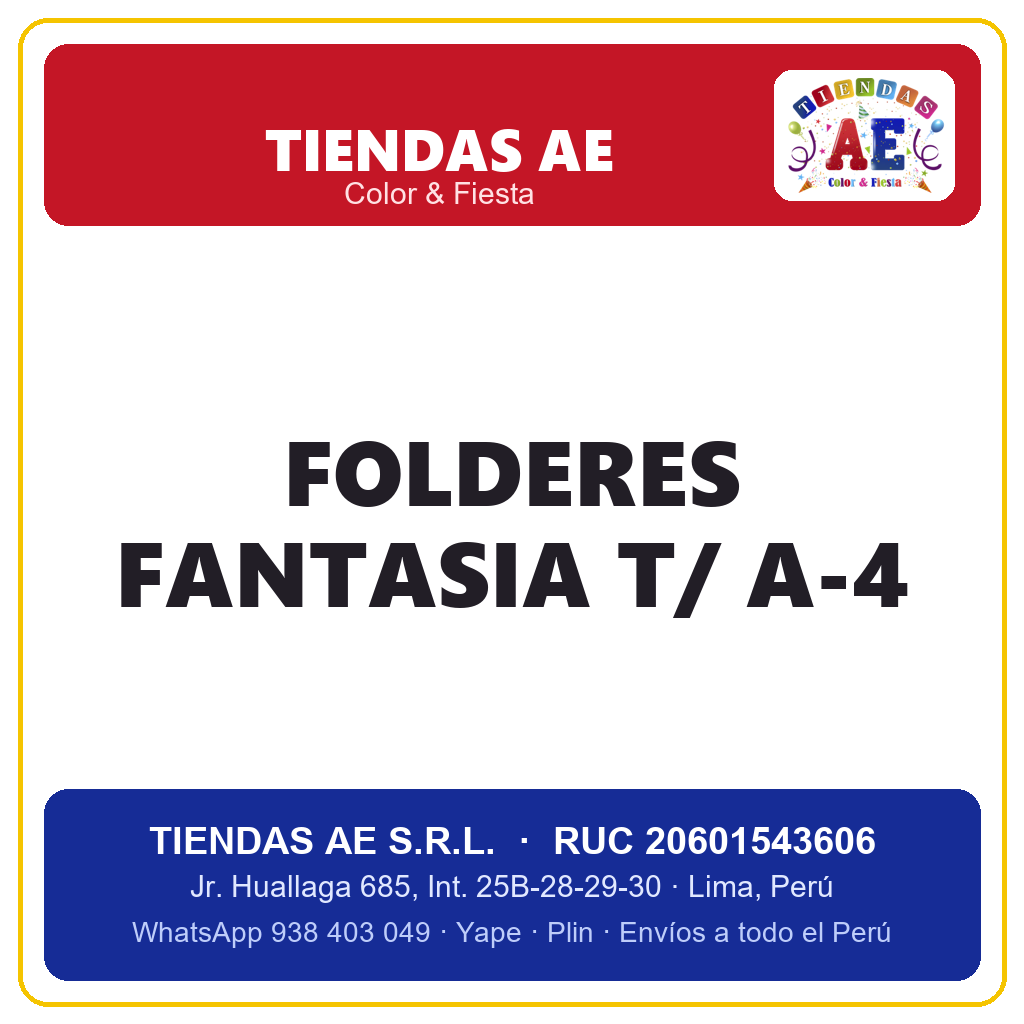 FOLDERES FANTASIA T/ A-4
