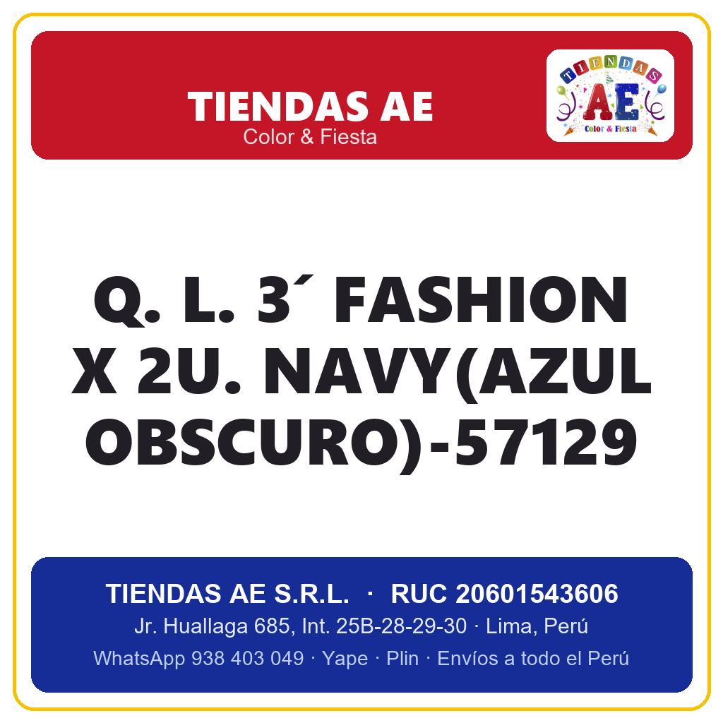 Q. L. 3´ FASHION X 2U. NAVY(AZUL OBSCURO)-57129