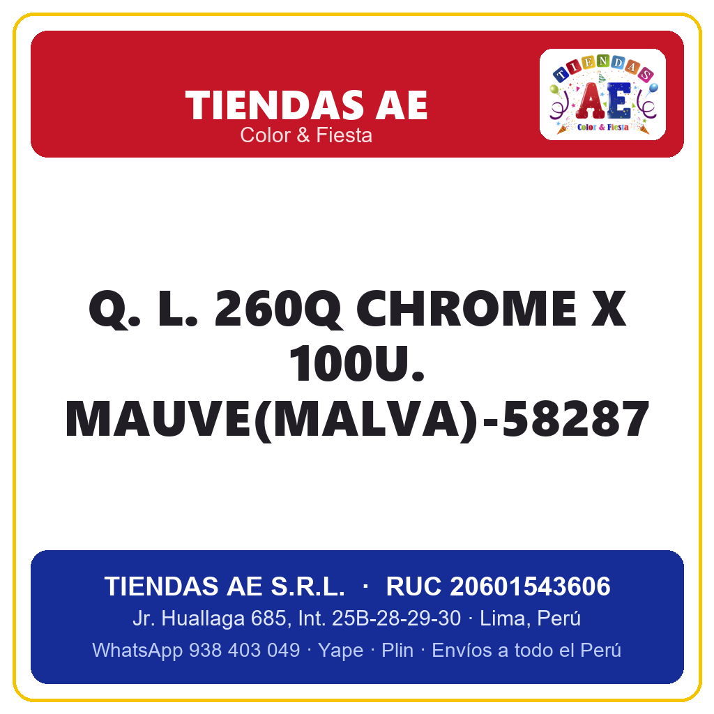Q. L. 260Q CHROME X 100U. MAUVE(MALVA)-58287