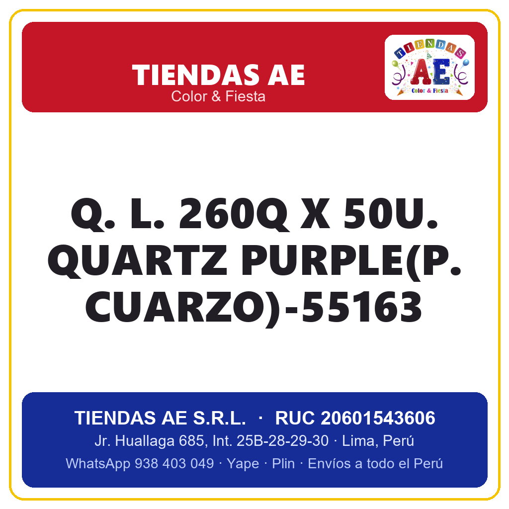 Q. L. 260Q X 50U. QUARTZ PURPLE(P. CUARZO)-55163