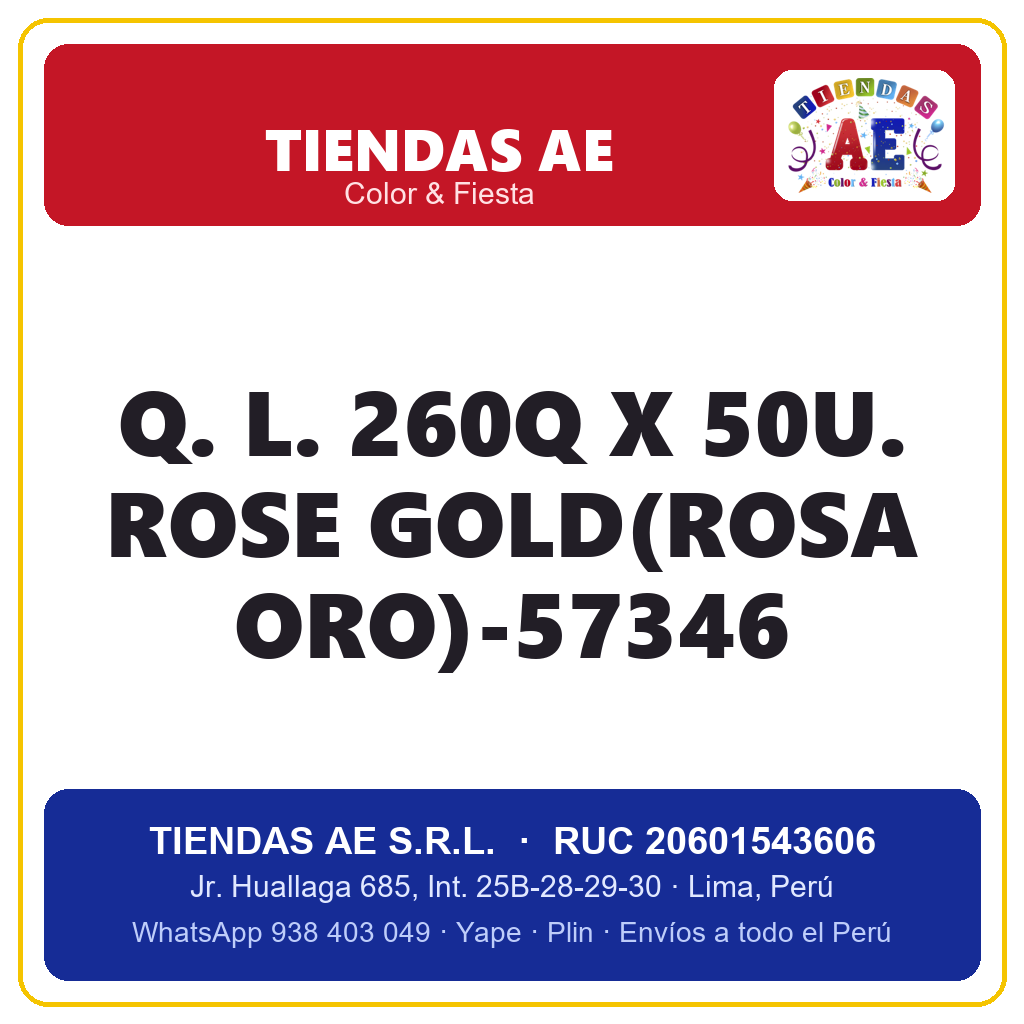 Q. L. 260Q X 50U. ROSE GOLD(ROSA ORO)-57346