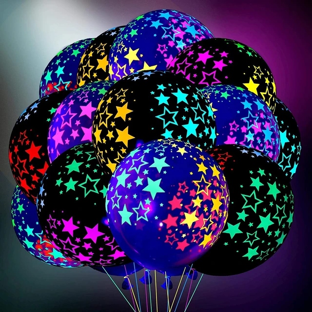 BOLSA DE GLOBO NEON ESTAMPADO #12 X 50 UNID