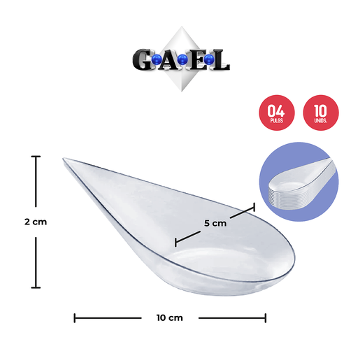 [CALX10] Cuchara Lagrima 4'' x10 Und