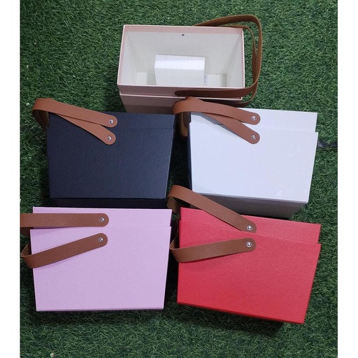 [CA4102] Cesta Con Asa De Cuero x10 Unds
