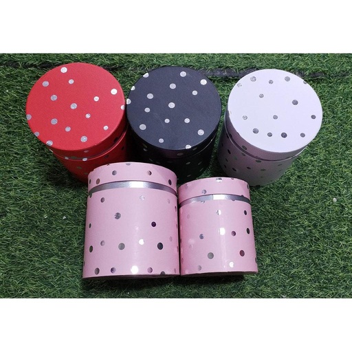 [CA2087] Caja Circular Con Puntos x2 Unds