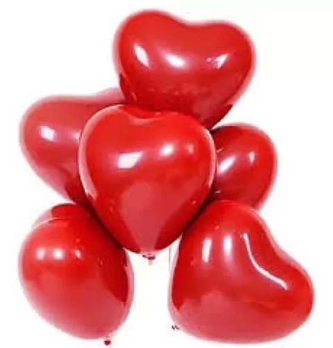 [p152] Globo Corazon De Latex #10 x100 Unds