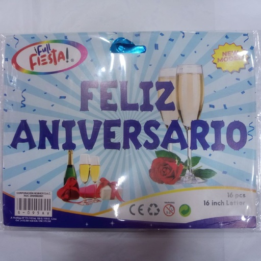 [p110] BLISTER FELIZ ANIVERSARIO LETRA X LETRA