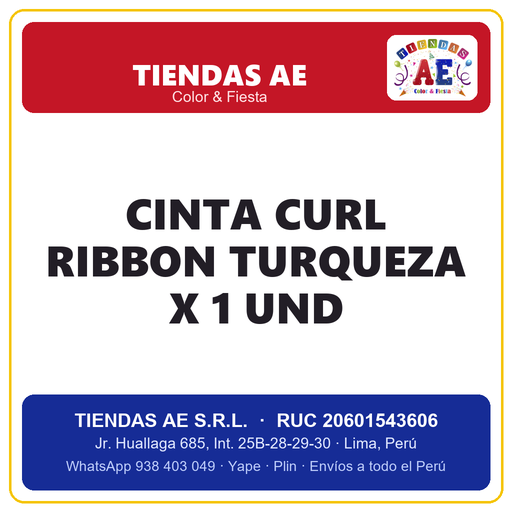[p349] CINTA CURL RIBBON TURQUEZA X 1 und (copia)