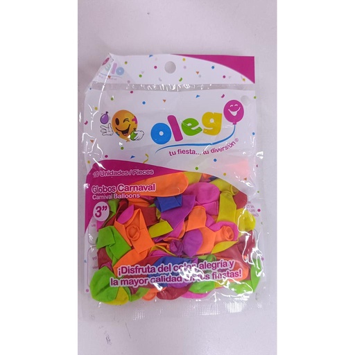 [p384] Globo Carnaval Olego #3 x 50 Unds