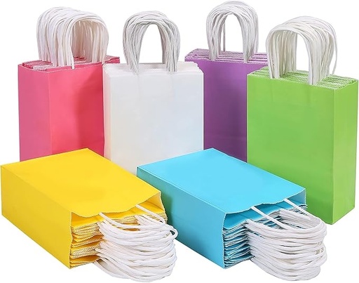 [p317] Bolsa Craft Con Asa De Colores x 12 Und 16Cm x 21.50Cm x 8Cm