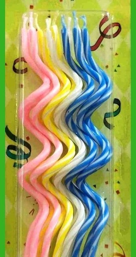 [VCHEN] VELA ESPIRAL CHISPA NEON X12 UNID FANTASY