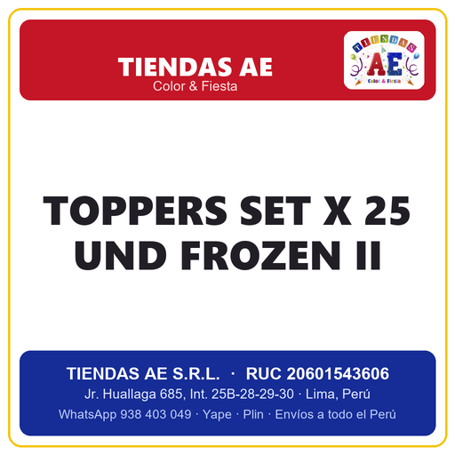 [F2-440] TOPPERS SET X 25 UND FROZEN II