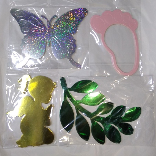 [MA-CO-001408] Mariposas/Hojas/Angeles/ Comunion/Confirmacion  12X12 CM