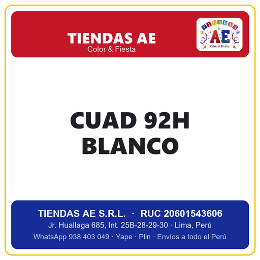 [CU-SI-001568] CUAD 92H BLANCO