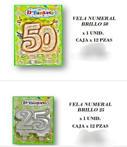[V50F] VELA DE 50 Y 25 AÑOS FANTASY