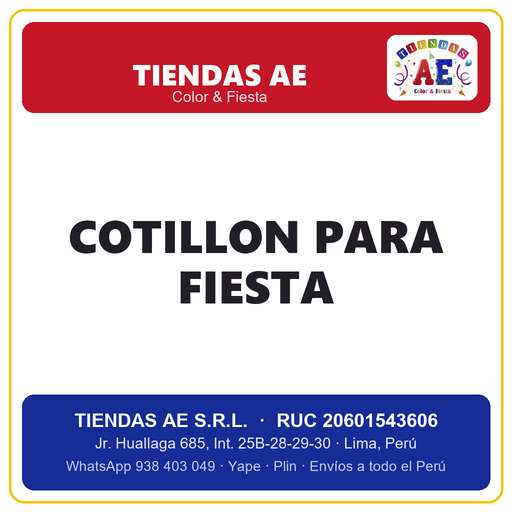 [CO-SI-001663] COTILLON PARA FIESTA