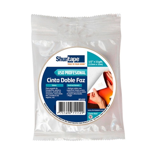 [DF633] Cinta Doble Faz x 1 Und 18mm x 10m