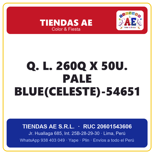 [Q.-SI-002565] Q. L. 260Q X 50U. PALE BLUE(CELESTE)-54651