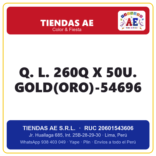 [Q.-SI-002574] Q. L. 260Q X 50U. GOLD(ORO)-54696