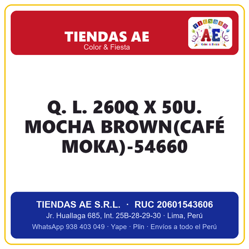 [Q.-SI-002591] Q. L. 260Q X 50U. MOCHA BROWN(CAFÉ MOKA)-54660